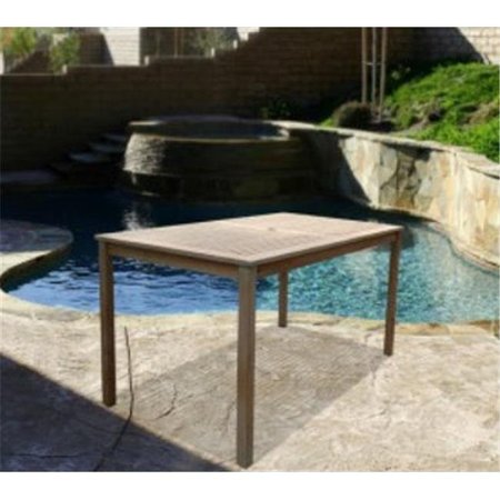 RENAISSANCE Renaissance Outdoor Rectangular Hand-scraped Wood Patio Dining Table  - V1297 V1297